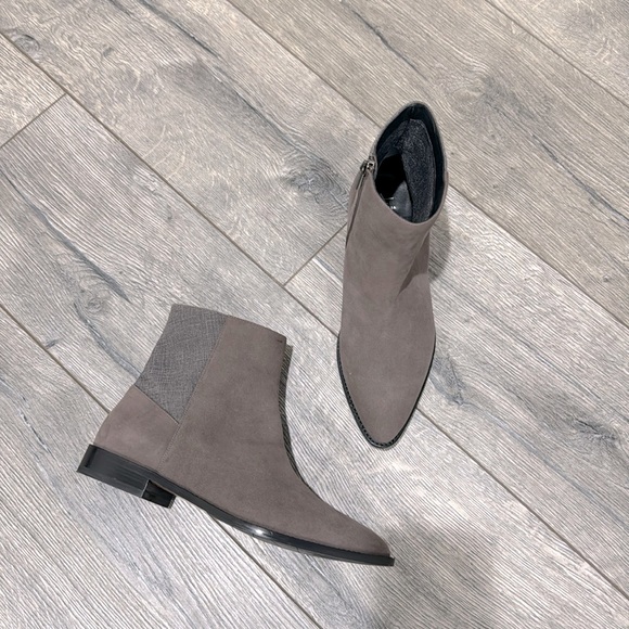 Aquatalia Suede Leather Heel Ankle Boot